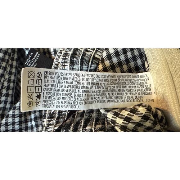 Forever 21 Black White Check Jumpsuit Size Medium Sleeveless Bow - Picture 8 of 8